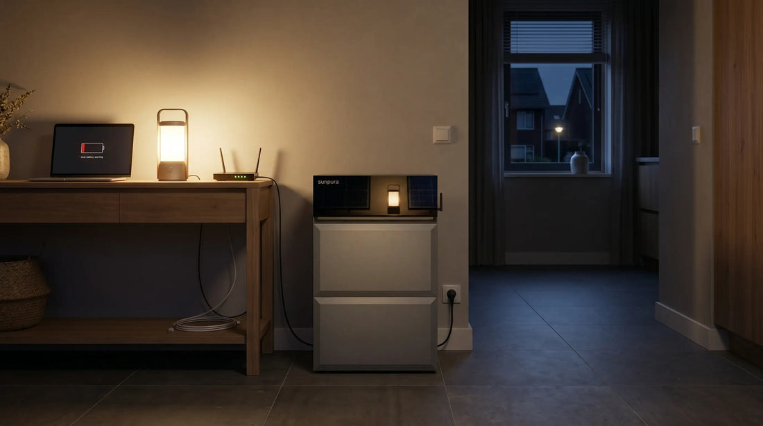 Home battery providing limited backup power during a power cut