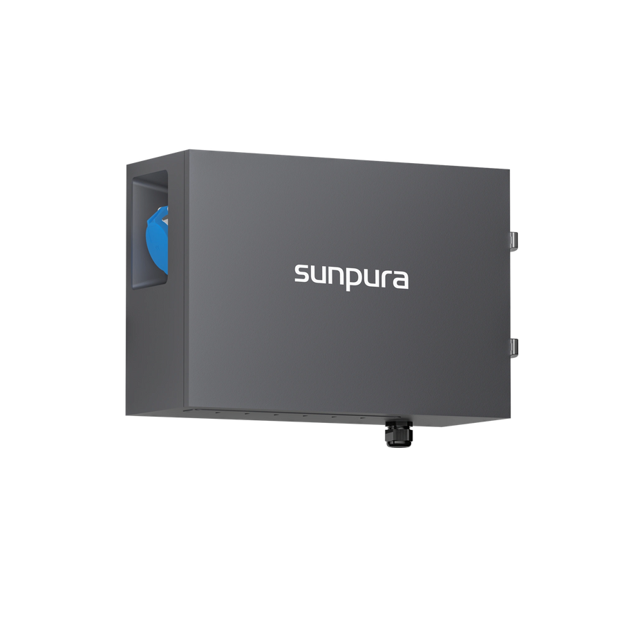 Sunpura GridBox angled view for a three-phase battery system