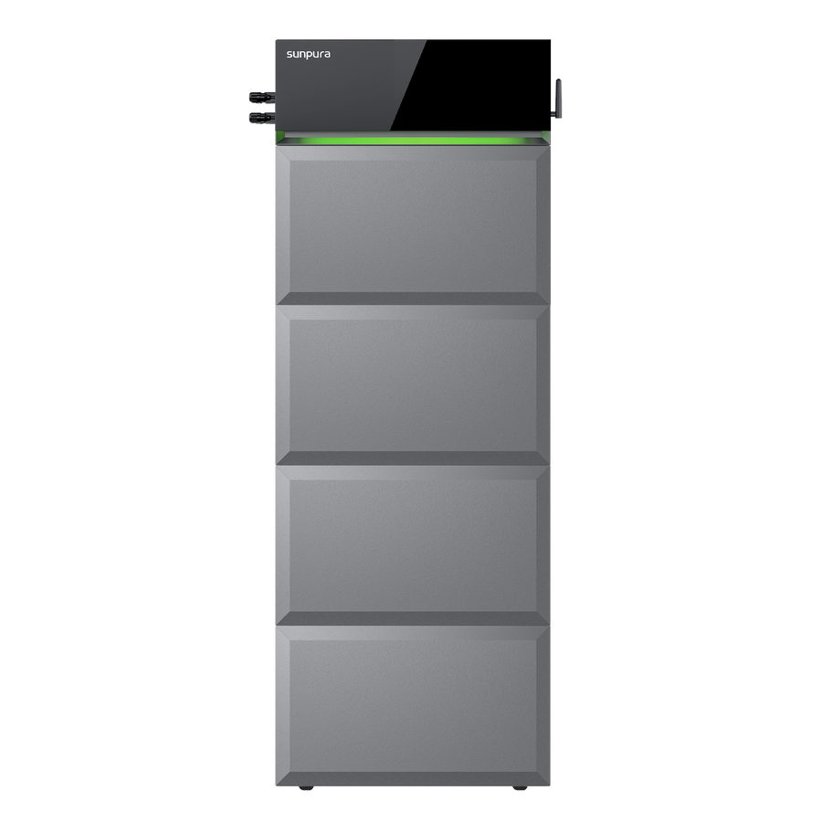 Sunpura S2400 9.6 kWh home battery storage – front view