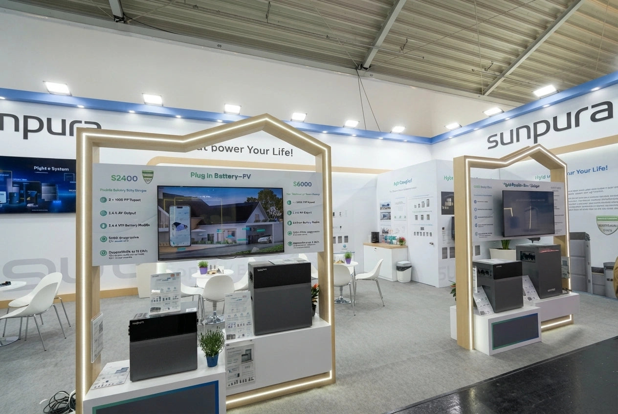 Sunpura exhibition stand at Intersolar Europe 2026 in Munich
