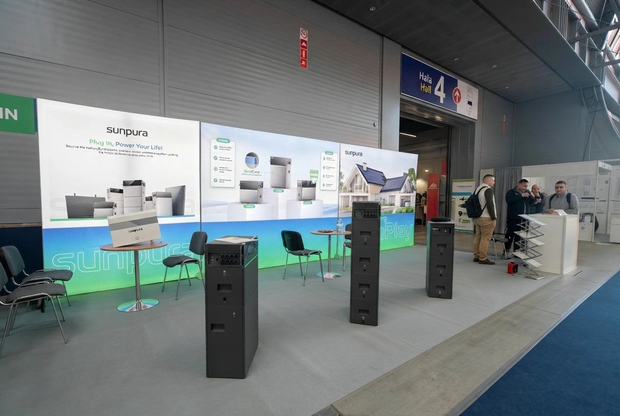 Sunpura exhibition stand at ENEX 2026 in Kielce