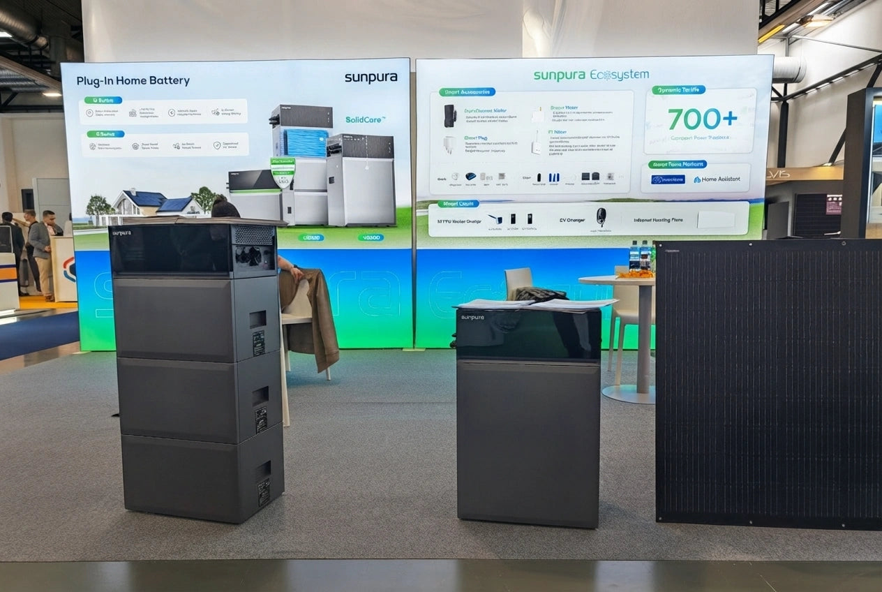 Sunpura exhibition stand at Solar Solutions Vienna 2026