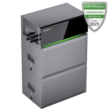 Sunpura S2400 Balcony Power Plant Storage 2.4kWh – Plug & Play PV Battery Storage with Emergency Power Supply