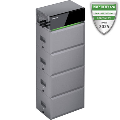 Sunpura S2400 Balcony Power Plant Storage 2.4kWh – Plug & Play PV Battery Storage with Emergency Power Supply